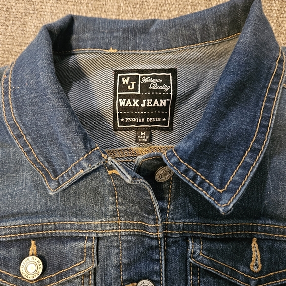Ladies Wax Jean denim vest size medium - Picture 2 of 3